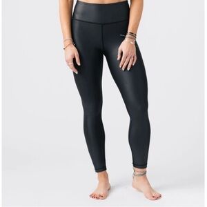 ZYIA Black Metallic light n tight High-Rise Leggings 4